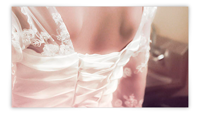 Custom embroidery on a wedding dress