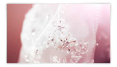 Beadwork detail on a wedding dress design
