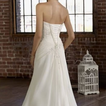 Corset back on a fitted gown